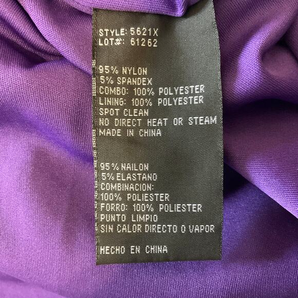 Strapless Sequined Evening Gown Purple Size 6 Thigh Slit Column Dress by AQUA - Picture 11 of 14